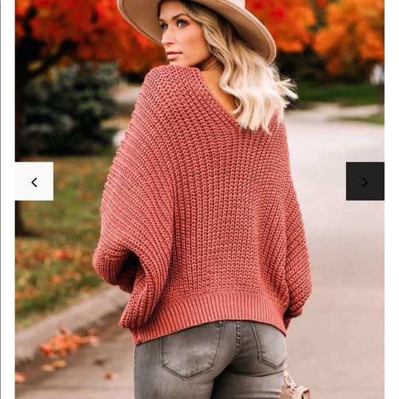 VICI Oversized chunky V neck sweater - Picture 4 of 7